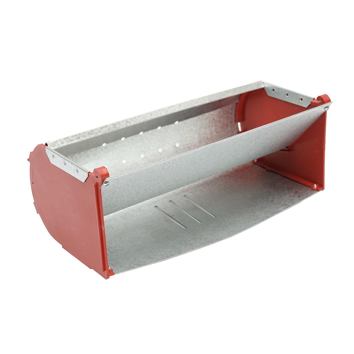 Mangiatoia per Conigli in Lamiera Zincata e Plastica Rigida, 25x9x13 cm - immagine 2