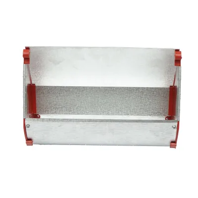 Mangiatoia per Conigli, 20 cm x 9 cm x 13 cm, Vasca in Lamiera Zincata, Parti Laterali in Plastica Rigida - immagine 5