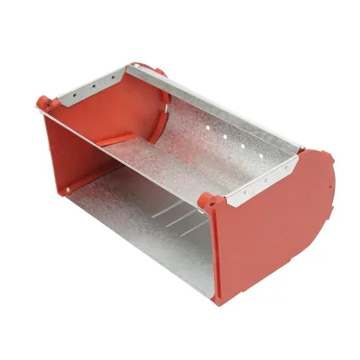 Mangiatoia per Conigli, 20 cm x 9 cm x 13 cm, Vasca in Lamiera Zincata, Parti Laterali in Plastica Rigida - immagine 2