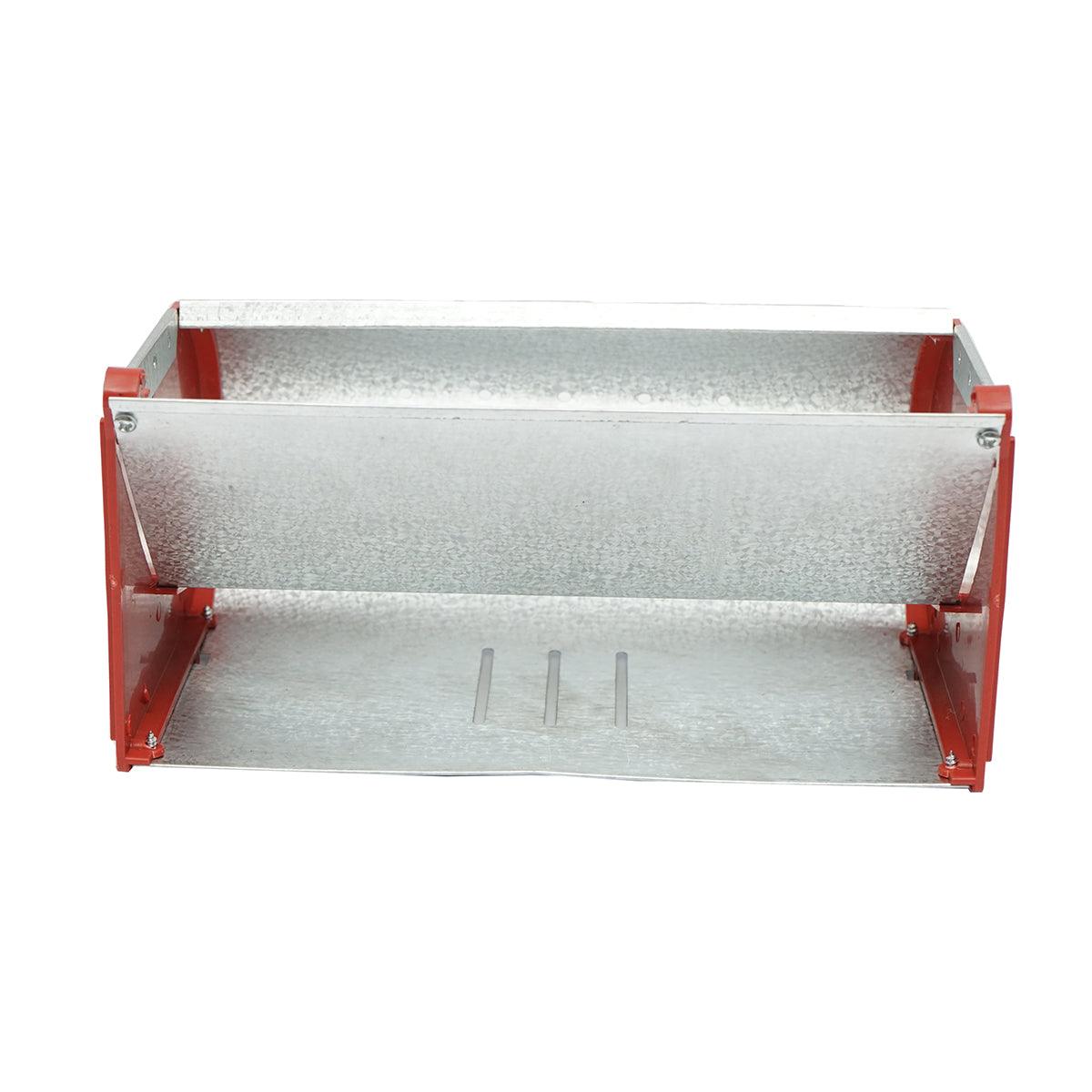 Mangiatoia per Conigli, 20 cm x 9 cm x 13 cm, Vasca in Lamiera Zincata, Parti Laterali in Plastica Rigida - immagine 4
