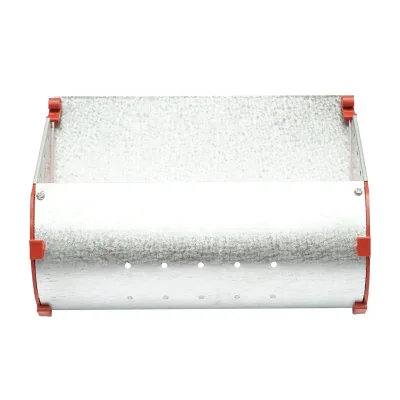 Mangiatoia per Conigli, 20 cm x 9 cm x 13 cm, Vasca in Lamiera Zincata, Parti Laterali in Plastica Rigida - immagine 3