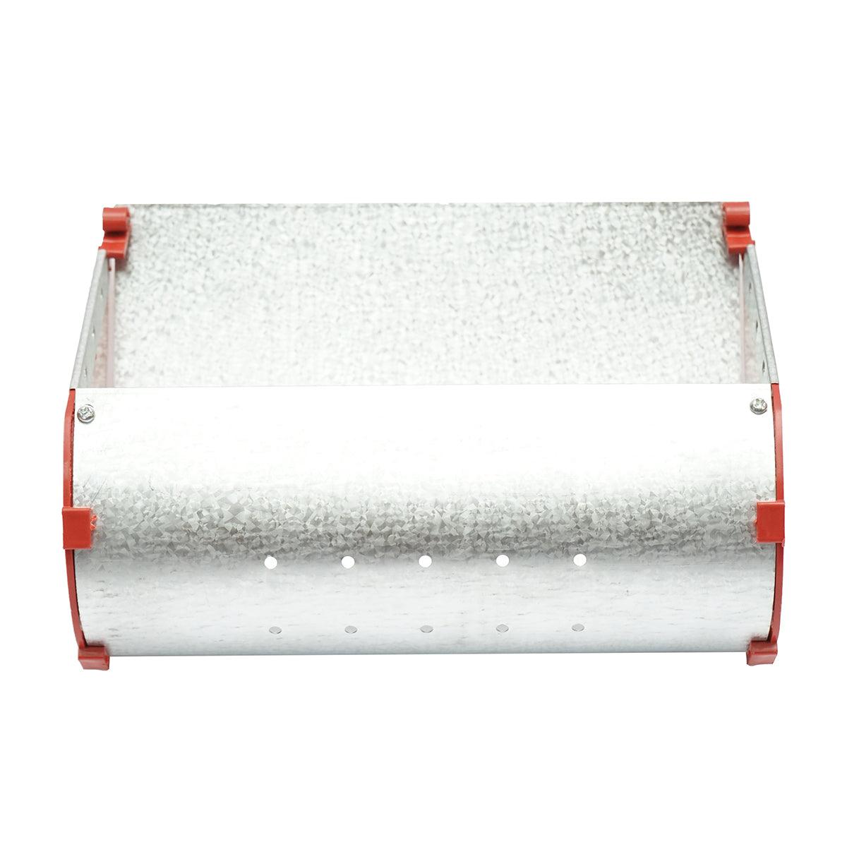 Mangiatoia per Conigli, 20 cm x 9 cm x 13 cm, Vasca in Lamiera Zincata, Parti Laterali in Plastica Rigida - immagine 3