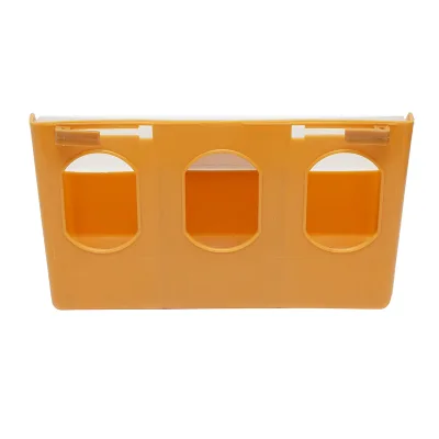 Mangiatoia ribaltabile in plastica per piccioni, con 3 scomparti, dimensioni 25x9x14cm - immagine 2