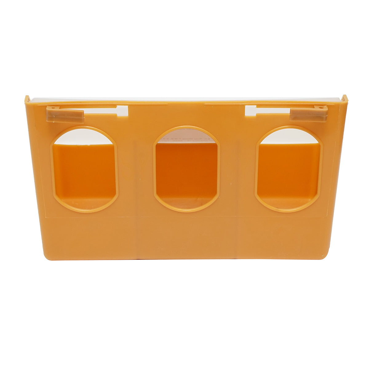 Mangiatoia ribaltabile in plastica per piccioni, con 3 scomparti, dimensioni 25x9x14cm - immagine 2