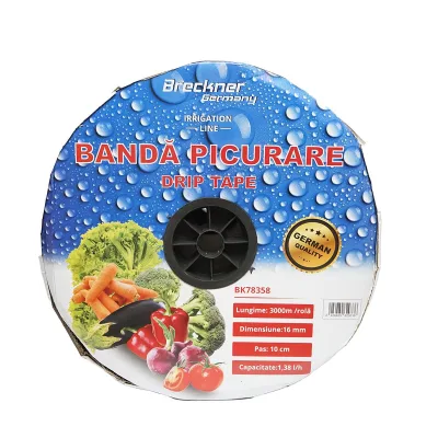 Manichetta Gocciolante irrigazione a goccia 3000 mt. 1.38L/h, ∅16mm. Passo 10cm Breckner Germany - immagine 4