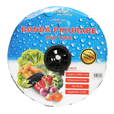 MANICHETTA GOCCIOLANTE IRRIGAZIONE A GOCCIA rotolo 2700M, 2.1L/H, D16mm, passo 30cm, Breckner Germany - immagine 2