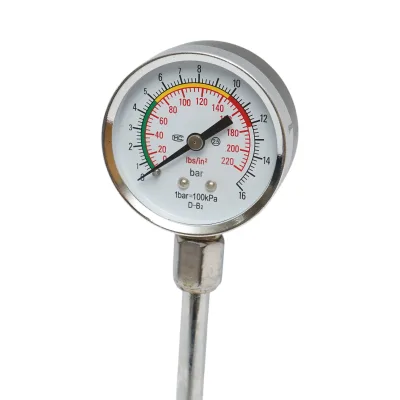 Manometro analogico per pneumatici a doppia testa 0-16 bar Breckner Germany - immagine 6