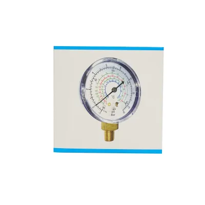 Manometro bassa pressione (blu) per aria condizionata, freon 70mm 1/8 Breckner Germany - immagine 3