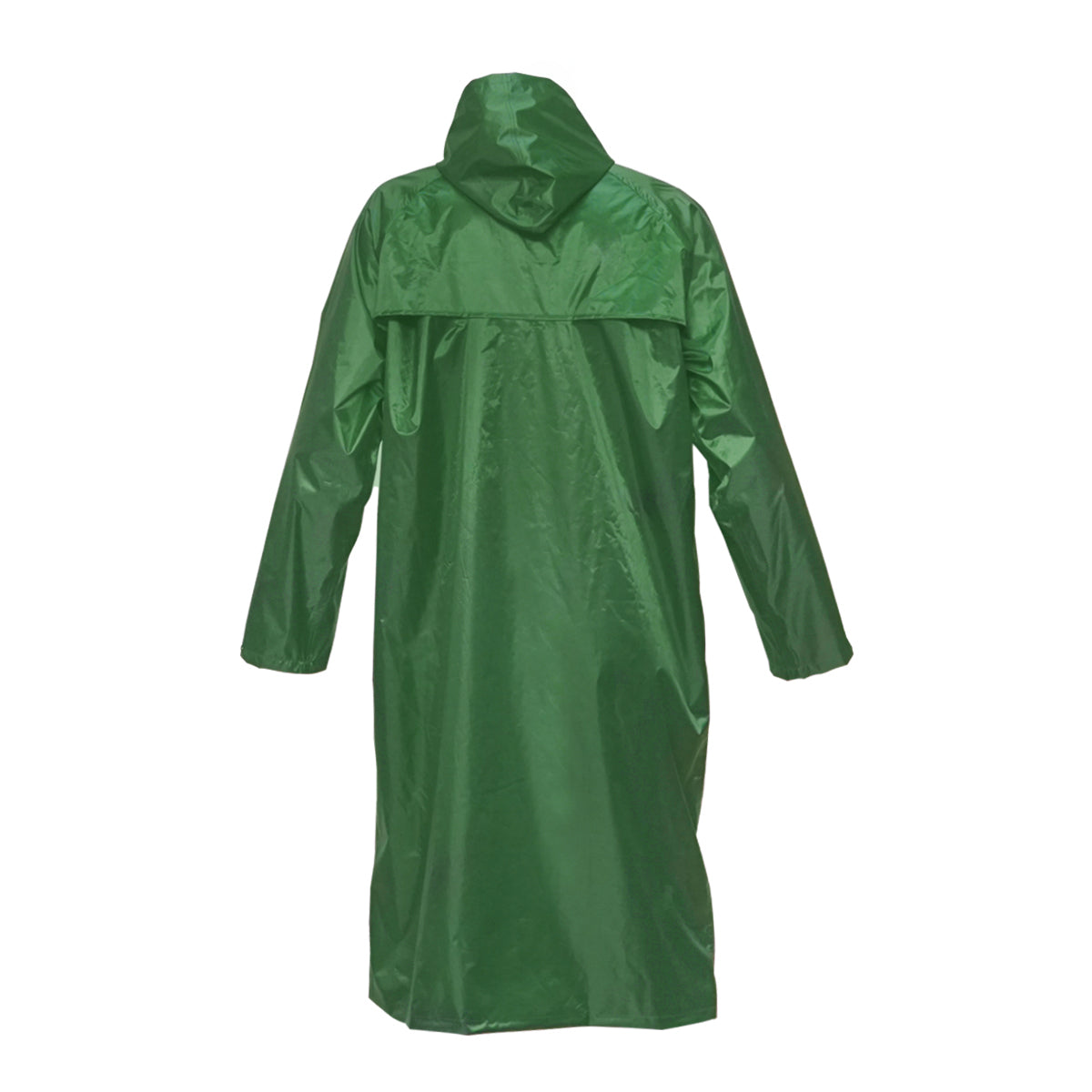 Mantella con cappuccio impermeabile taglia L in poliestere con membrana in PVC, aperture di ventilazione, 2 tasche e cerniera, verde Breckner Germany - immagine 3