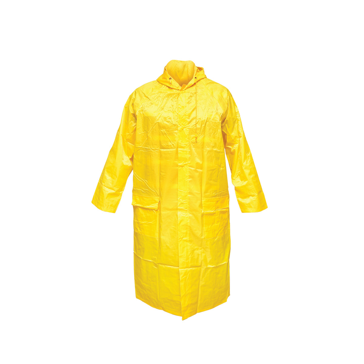Mantella con cappuccio impermeabile taglia XL in poliestere con membrana in PVC, aperture di ventilazione, 2 tasche e cerniera, gialla Breckner Germany - immagine 3