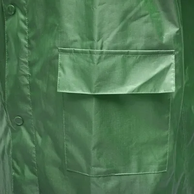 Mantella con cappuccio impermeabile taglia XL in poliestere con membrana in PVC, aperture di ventilazione, 2 tasche e cerniera, verde Breckner Germany - immagine 5