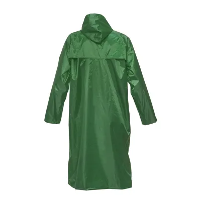 Mantella con cappuccio impermeabile taglia XL in poliestere con membrana in PVC, aperture di ventilazione, 2 tasche e cerniera, verde Breckner Germany - immagine 3