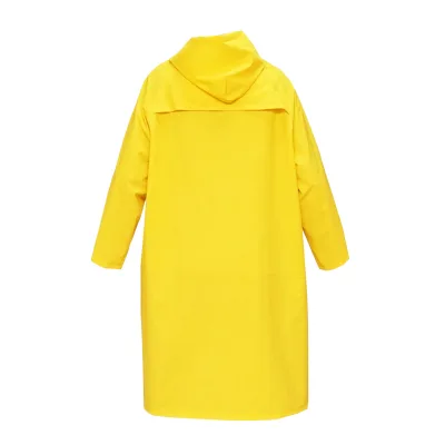 Mantella con cappuccio impermeabile taglia XXXL in poliestere e PVC con aperture di ventilazione, 2 tasche e cerniera, gialla Breckner Germany - immagine 3