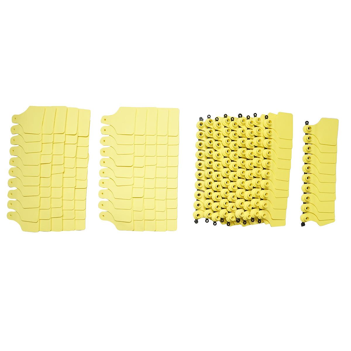 Marchi Auricolari Per Bovini Set Marchi Auricolari In Plastica Per Bestiame gialle 60x77mm per mucche - immagine 3