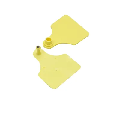 Marchi Auricolari Per Bovini Set Marchi Auricolari In Plastica Per Bestiame gialle 60x77mm per mucche