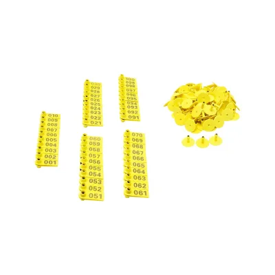 Marchio Auricolare Numerato 001-100 Marchi Auricolari Per Ovini Set Marchi Auricolari In Plastica Per Bestiame - immagine 3