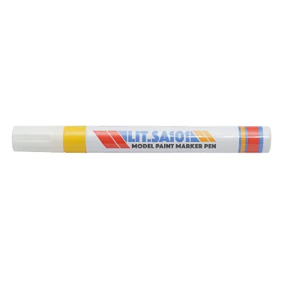 Marker per vernice gialla a base di olio, impermeabile, ad asciugatura rapida, confezione da 12 pezzi - immagine 3