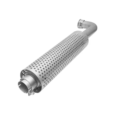 Marmitta in acciaio inox per trattore forestale quadrato, MAN 4-6 pistoni con filtro di smorzamento HQ - immagine 4