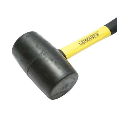 Martello in gomma con manico in fibra di vetro, 900g, Crownman - immagine 3