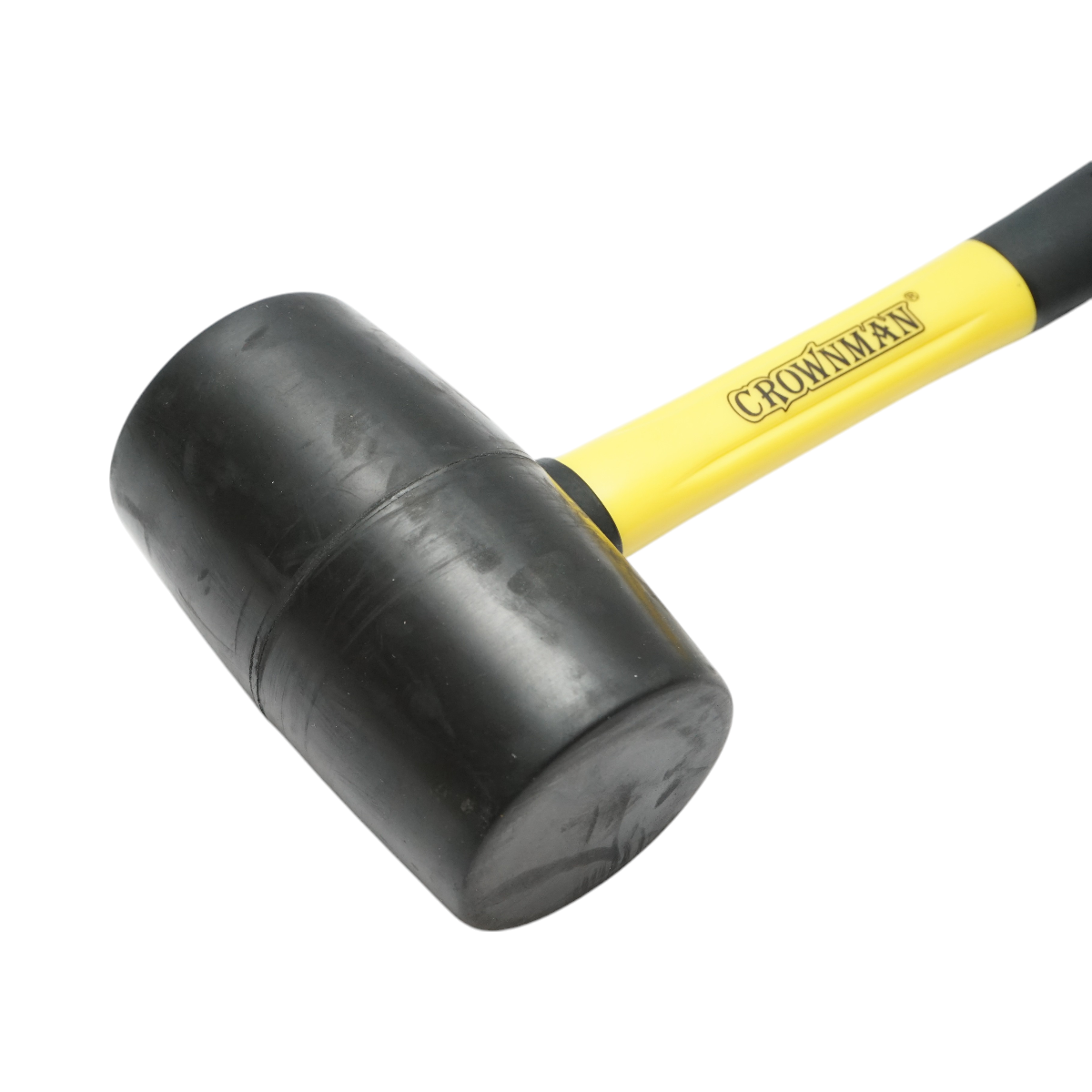 Martello in gomma con manico in fibra di vetro, 900g, Crownman - immagine 3