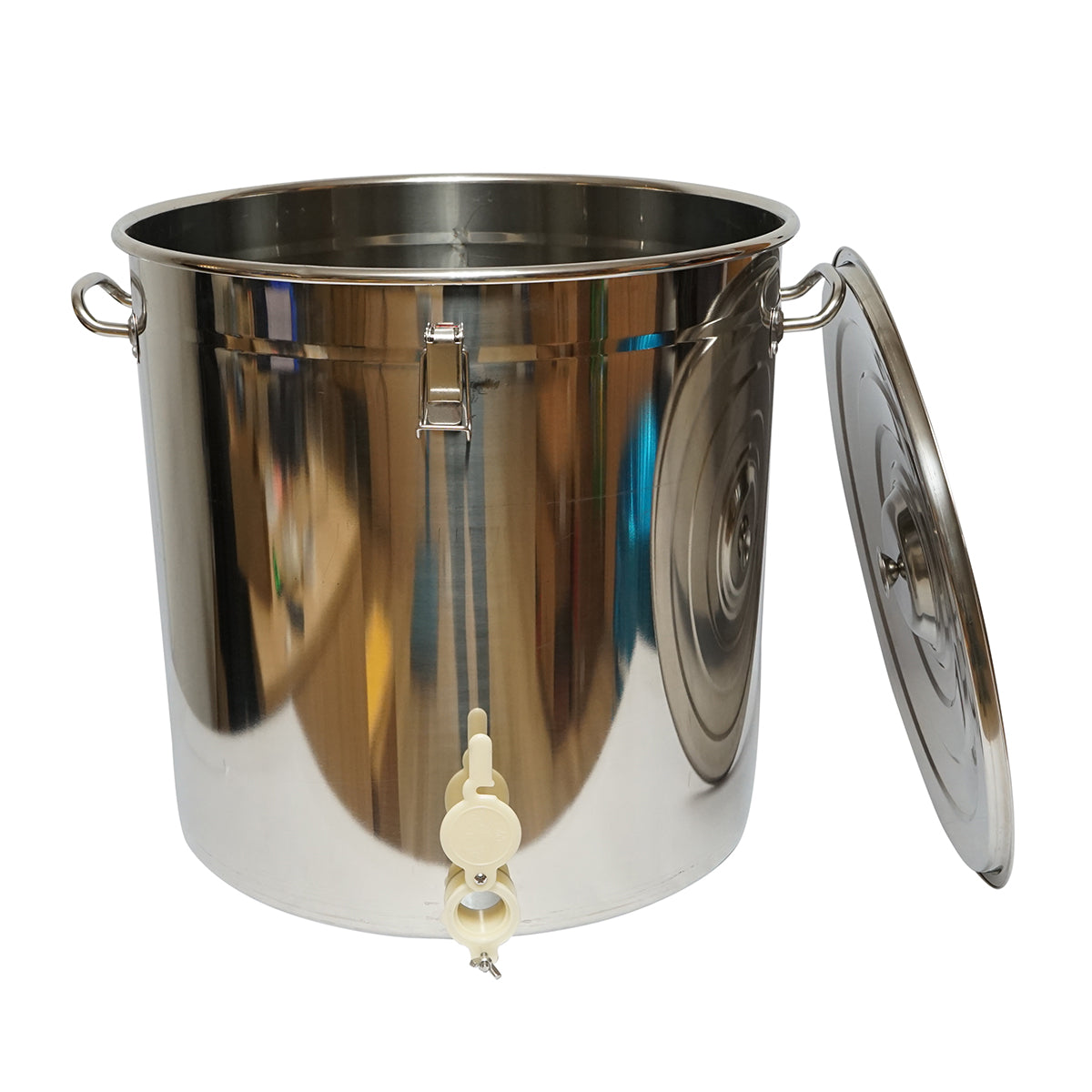 Maturatore in acciaio inox con coperchio per miele, capacità 100 kg - immagine 2