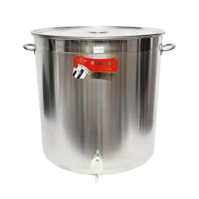 Maturatore in acciaio inox con coperchio per miele, capacità 200 kg - immagine 4