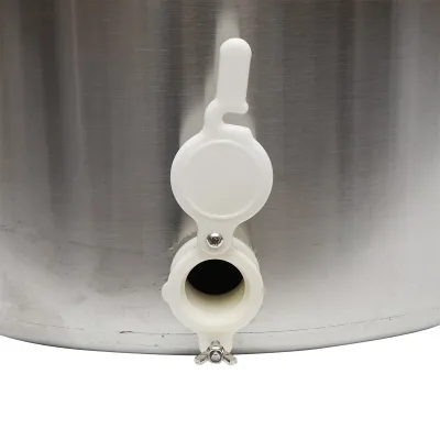 Maturatore in acciaio inox con coperchio per miele, capacità 300 kg - immagine 5