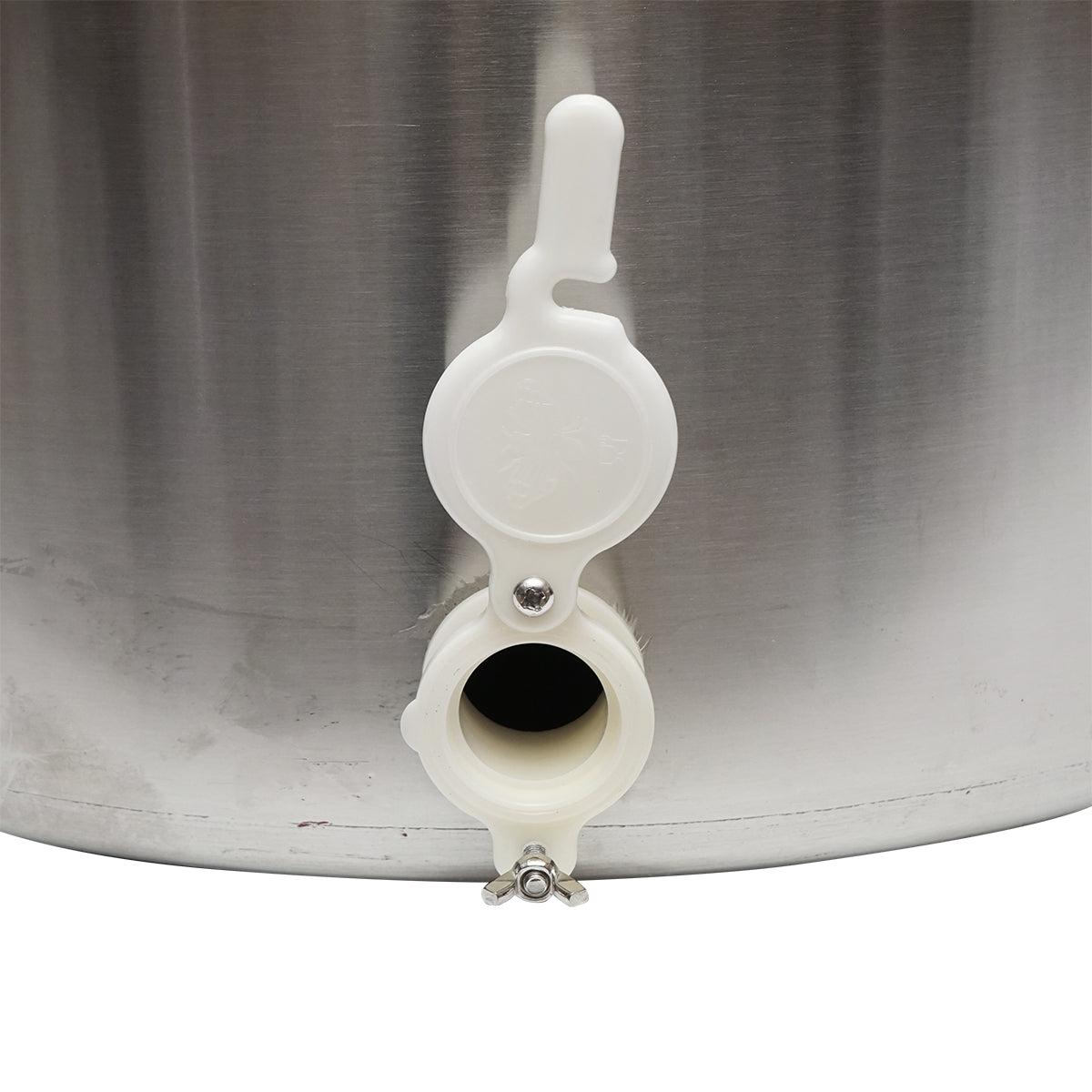 Maturatore in acciaio inox con coperchio per miele, capacità 300 kg - immagine 5