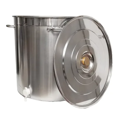 Maturatore in acciaio inox con coperchio per miele, capacità 300 kg