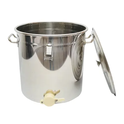 Maturatore in acciaio inox con coperchio per miele, capacità 40 kg - immagine 2