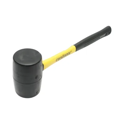 Mazza in gomma da 640 g con manico professionale in fibra di vetro Crownman - immagine 2