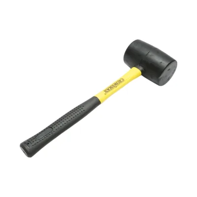 Mazza in gomma da 640 g con manico professionale in fibra di vetro Crownman - immagine 3