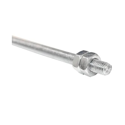 Messa a terra 50 cm, asta filettata 10 mm e 2 dadi per recinzione elettrica