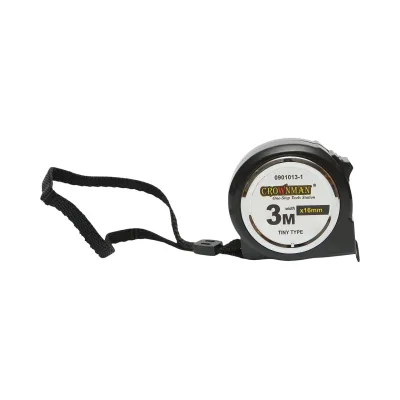 Metro a nastro professionale 3mx16mm, cassa in ABS, nastro in acciaio, classe di precisione II Crownman
