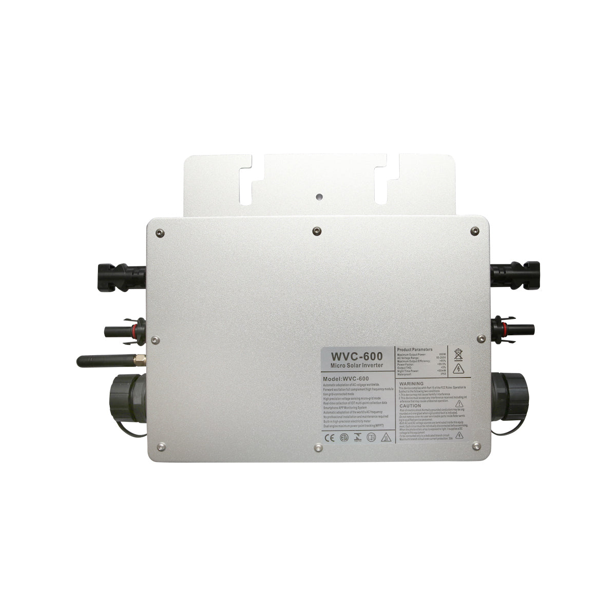 Microinverter per 2 pannelli solari fotovoltaici 300W, 230V, WiFi, IP65, MPPT