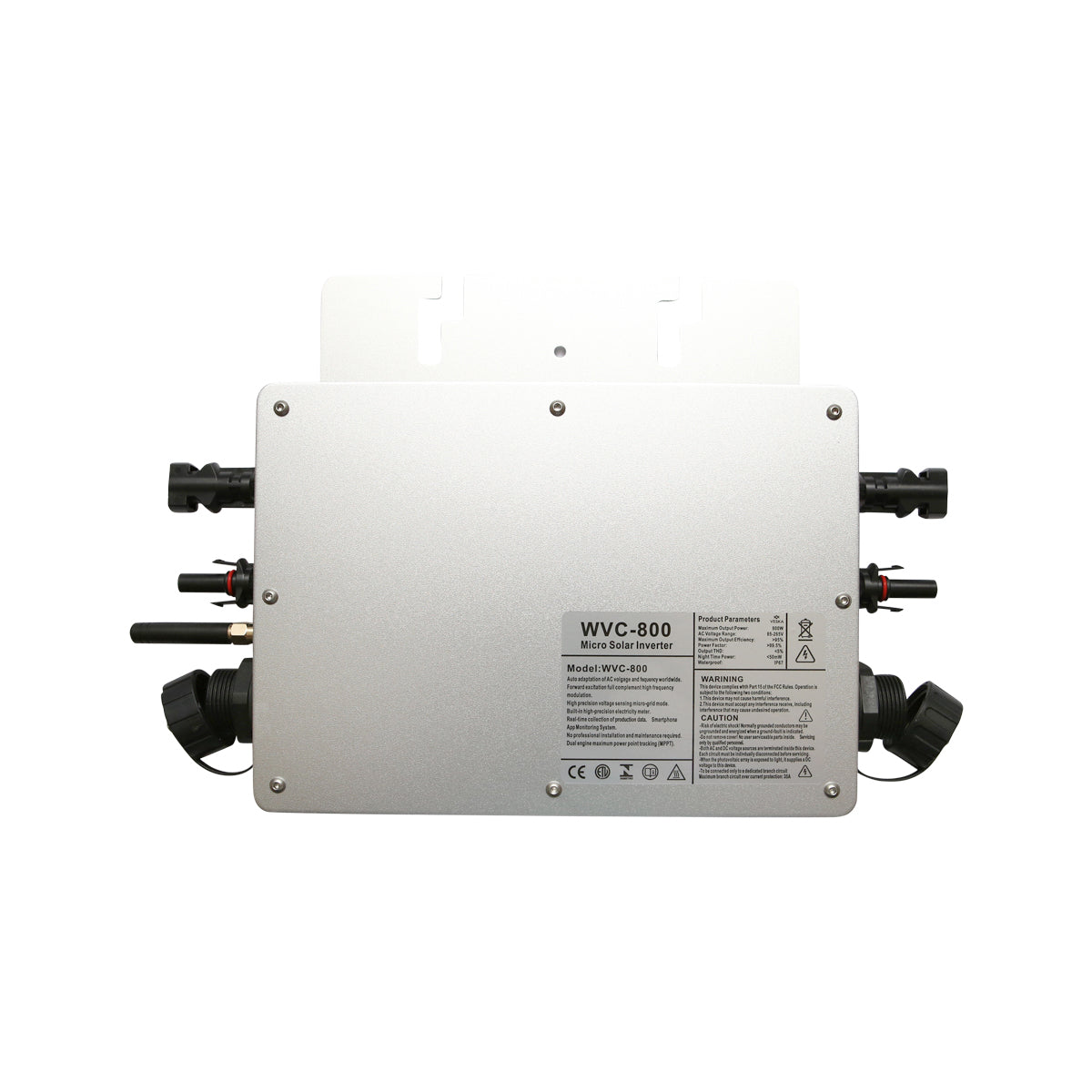 Microinverter per pannelli solari fotovoltaici 800W, 230V, WiFi, IP65, MPPT