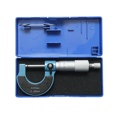 Micrometro meccanico per esterni con telaio smaltato, metrico 0-25 mm - immagine 2
