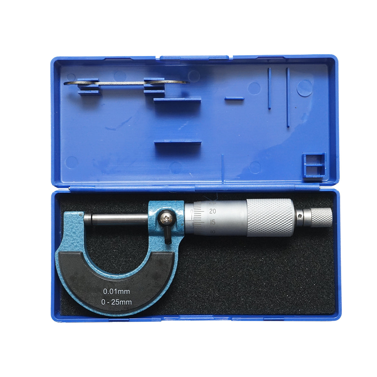 Micrometro meccanico per esterni con telaio smaltato, metrico 0-25 mm - immagine 2
