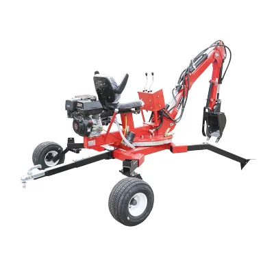 Mini escavatore per Quad con motore 15CV, 420CC a benzina, rimorchiabile, rotazione a 360 gradi, Escavatore per ATV - immagine 3