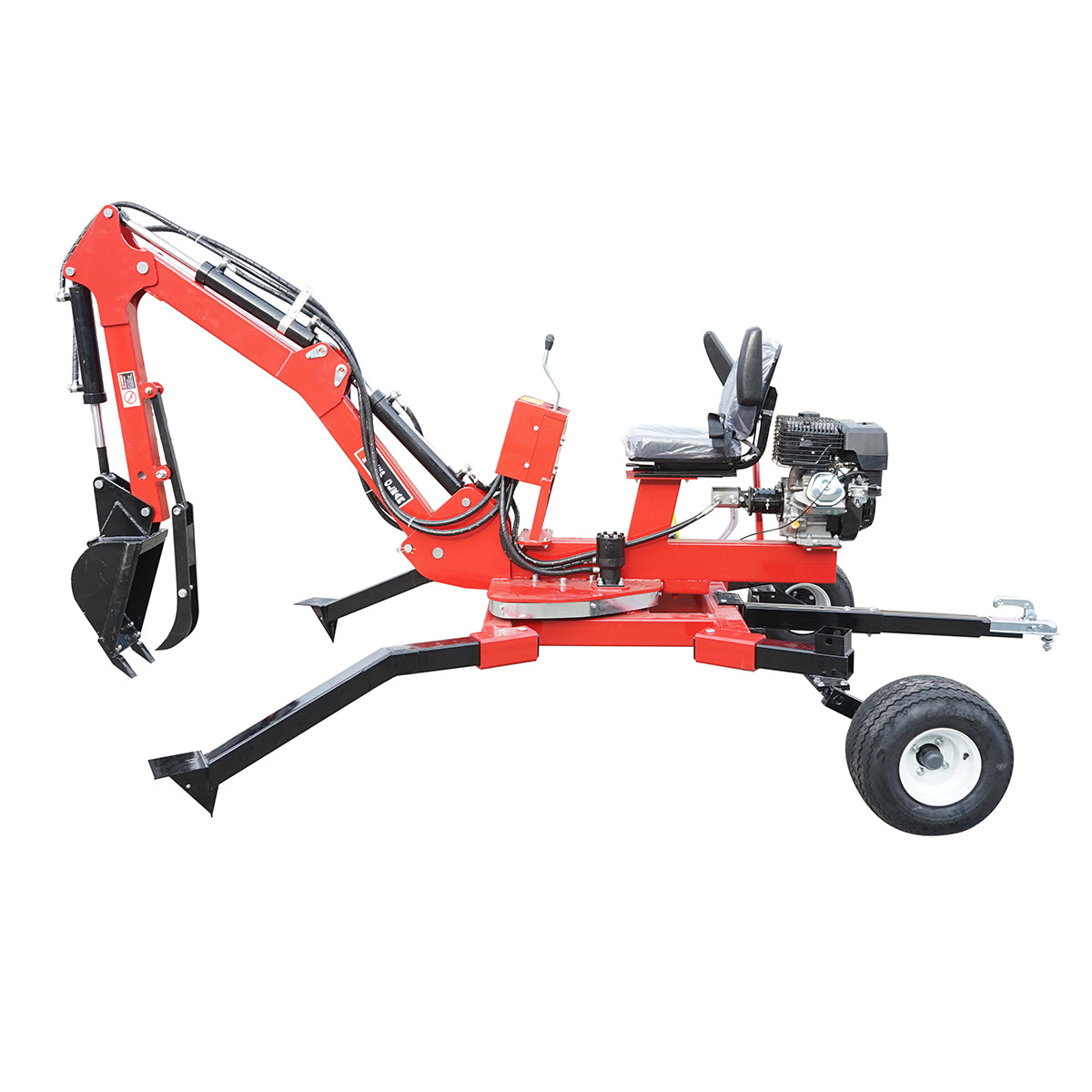 Mini escavatore per Quad con motore 15CV, 420CC a benzina, rimorchiabile, rotazione a 360 gradi, Escavatore per ATV - immagine 2