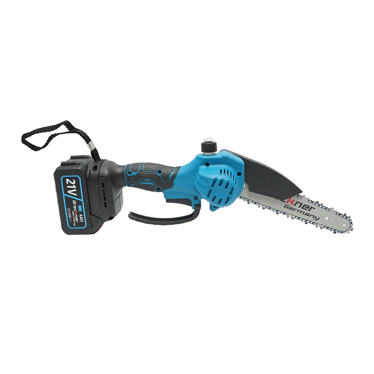Mini Motosega a Batteria Mini sega elettrica 700W con 2 batterie agli ioni di litio 21V/4Ah, lama 200mm (8 pollici) Breckner Germany - immagine 5