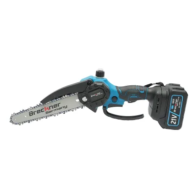Mini Motosega a Batteria Mini sega elettrica 700W con 2 batterie agli ioni di litio 21V/4Ah, lama 200mm (8 pollici) Breckner Germany - immagine 4