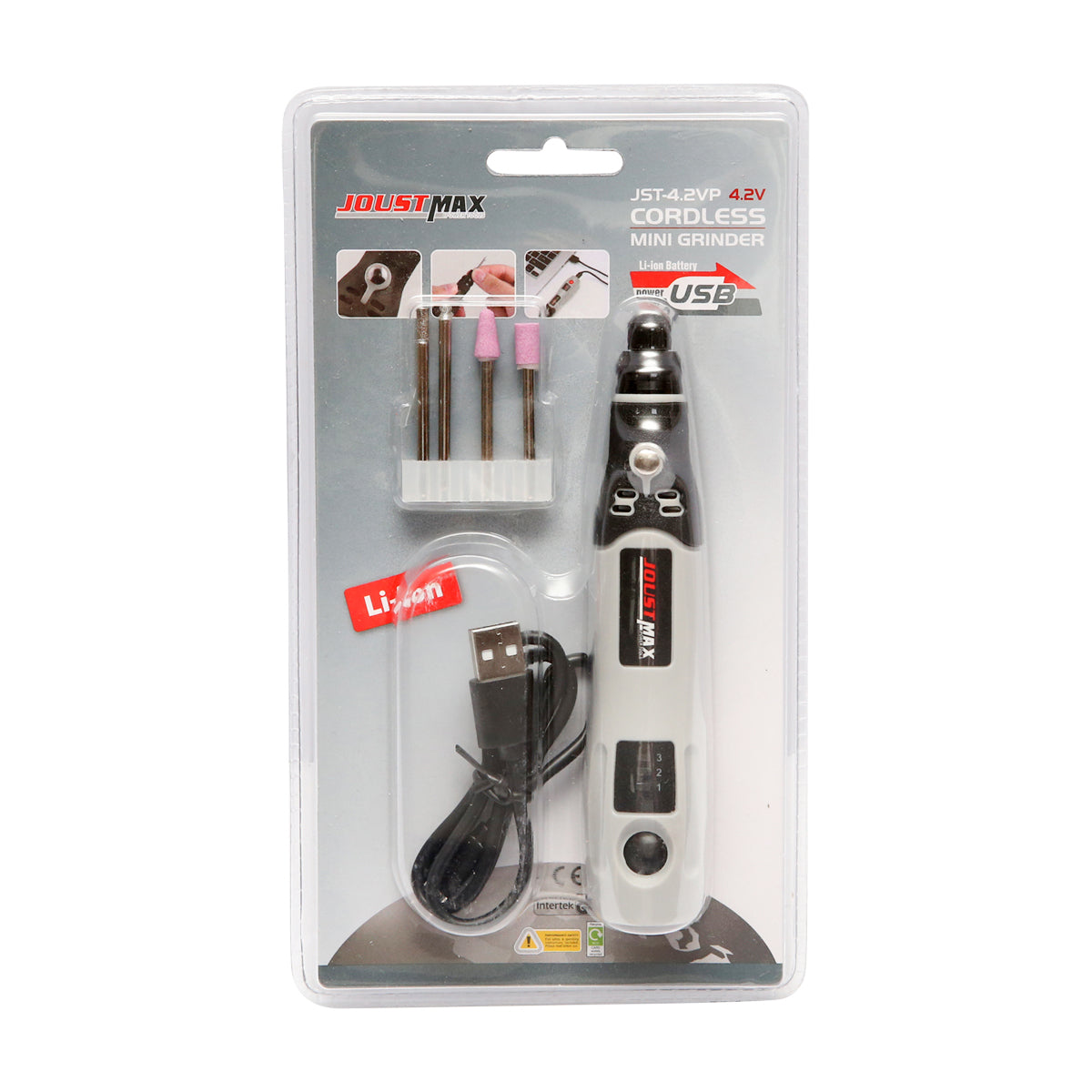 Mini smerigliatrice diritta da 4,2 V 15000 giri/min con batteria da 600 mAh JoustMax - immagine 4