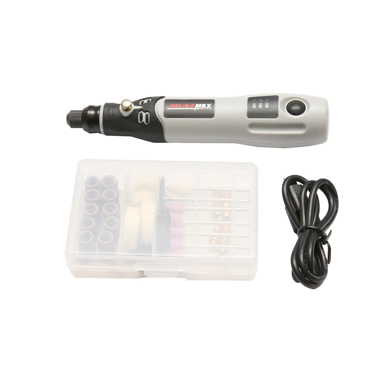 Mini smerigliatrice dritta con batteria da 4,2 V 600 mAh, 15000 giri/min con 40 accessori Joustmax - immagine 3