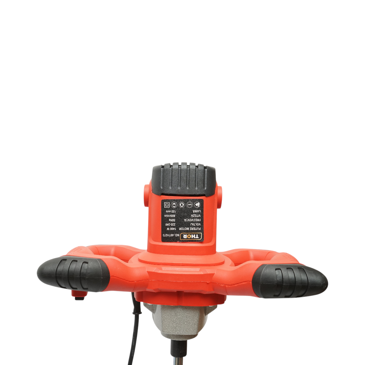 Miscelatore elettrico con agitatore 1400W, 220V, 6 velocità 0-800 giri/min, pala da 120 mm, M14 per adesivi, vernici, malta THOR - immagine 6