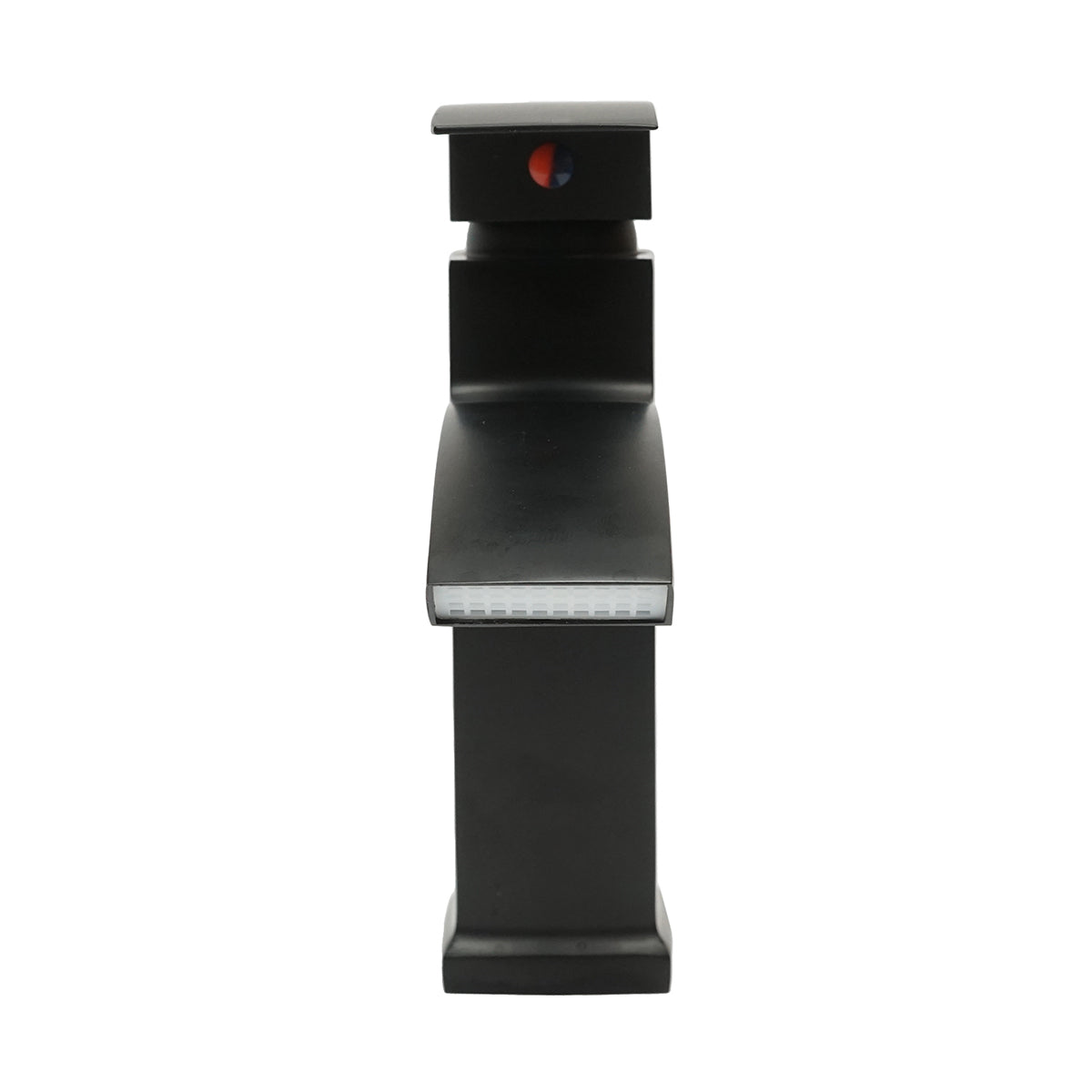 Miscelatore lavabo a cascata, monocomando, finitura nero opaco, lega di zinco, accessori inclusi - immagine 4