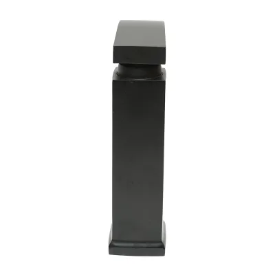 Miscelatore lavabo a cascata, monocomando, finitura nero opaco, lega di zinco, accessori inclusi - immagine 6
