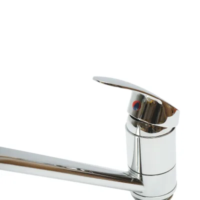 Miscelatore lavello cucina con bocca mobile 22cm, leva singola, cartuccia in ceramica, cromo lucido - immagine 5