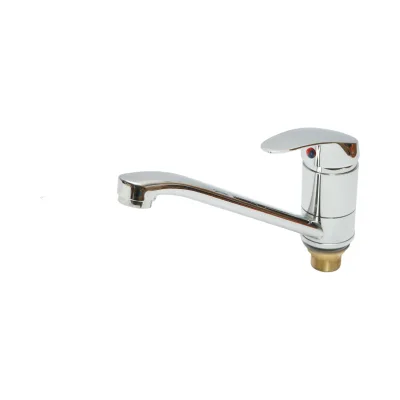 Miscelatore lavello cucina con bocca mobile 22cm, leva singola, cartuccia in ceramica, cromo lucido