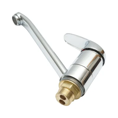 Miscelatore lavello cucina con bocca mobile 22cm, leva singola, cartuccia in ceramica, cromo lucido - immagine 3